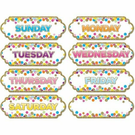 ASHLEY PRODUCTIONS Board Header, Days, Magnetic, Confetti, 8 Pieces, Multi-Color ASH19006